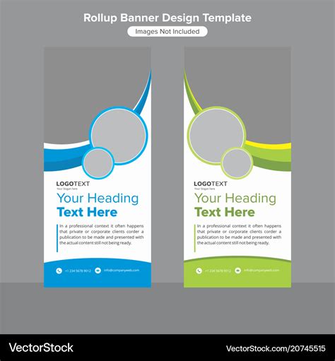 Creative interior design roll up banner Royalty Free Vector