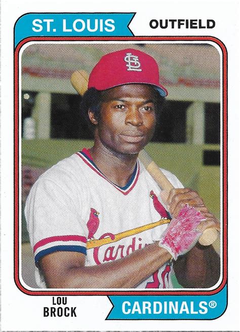 Lou Brock 2020 Topps Archives 173 St Louis Cardinals Baseball Card