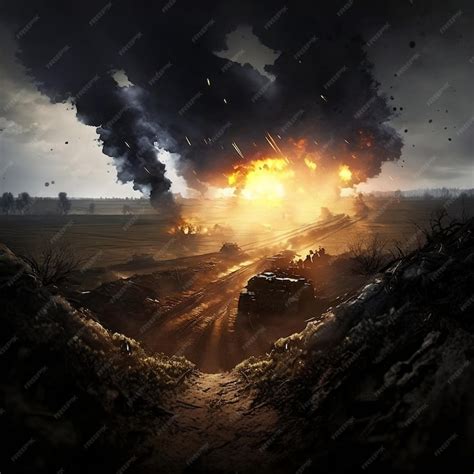 premium photo  battlefield  war  ukraine  view