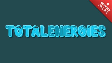 Totalenergies Efecto Winter Font Generador De Efectos De Texto