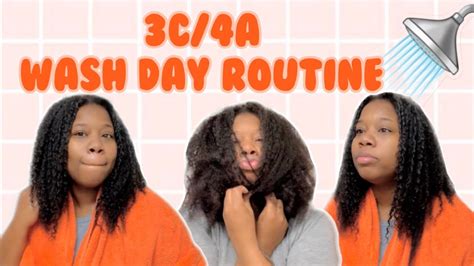 Curly Girl Friendly Simple 3c 4a Natural Hair Wash Day Routine Youtube