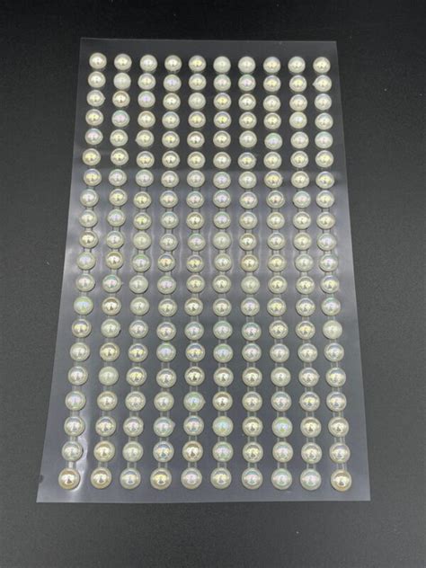 Ab Ivory Round Pearls Mm Flat Backed Round Self Adhesive Beads