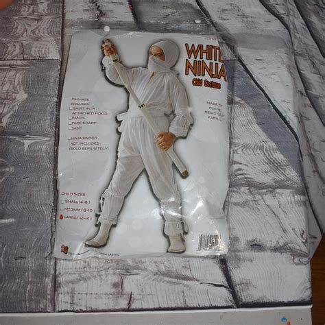 White Ninja Child Costume Size Large 12-14... - Depop