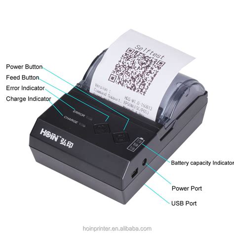 HOIN 58mm Mini Mobile USB BT Thermal Recipt Printer In POS System