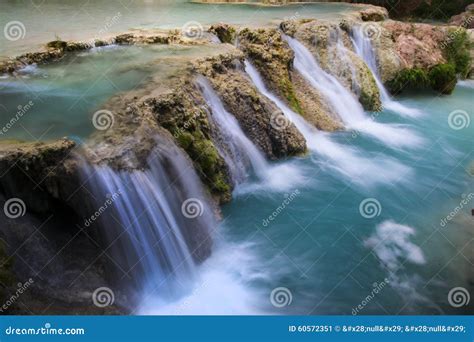 Waterfall along Havasu stock image. Image of adventure - 60572351