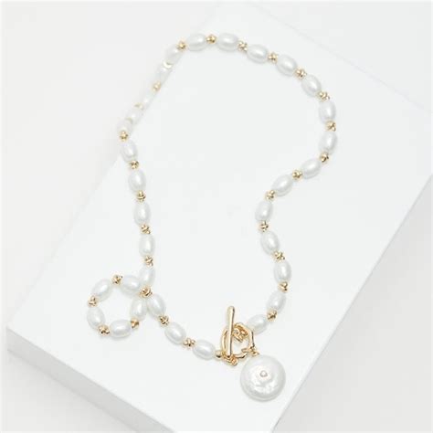 Jon Richard Gold Plated Coin Pearl Necklace Jewellery From Jon Richard UK