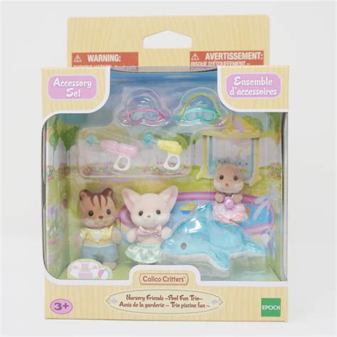 Nursery Friends Set Pool Fun Trio Calico Critters Mary Bear