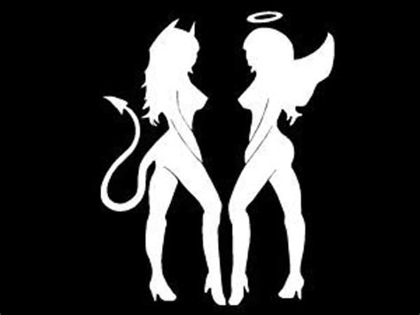 Angel Devil Mud Flap Girls Decal Vinyl Sticker Cars Trucks Vans Walls