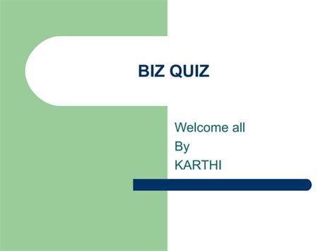 Biz Quiz Ppt