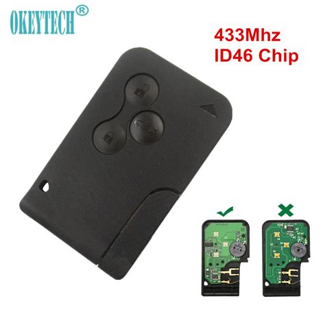 OkeyTech 433MHz ID46 7947 Chip Remote Key Smart Card For RENAULT Megane