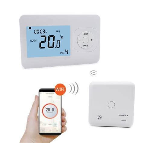 7 Days Programmable Rf 433mhz Heat Wifi Wireless Room Thermostat