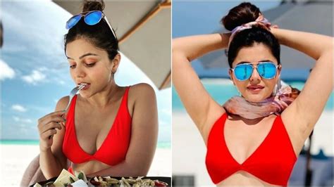 Loved Rubina Dilaik S Hot Red Bikini From Maldives Holiday Here S What