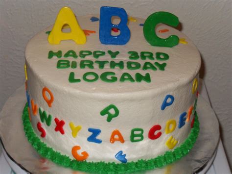 Abc Birthday Cake Abc Birthday Parties Alphabet Birthday Themed