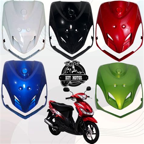 Merah Putih Hitam Hijau Yamaha Mio Sporty Smile Front Shield Panel