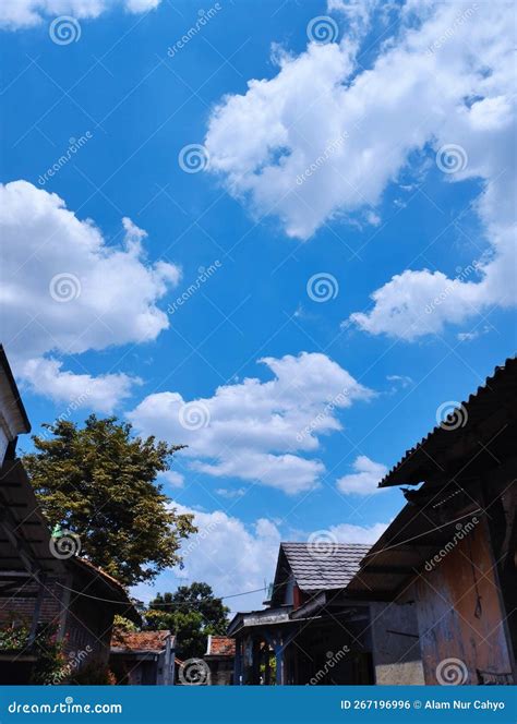 Sky and clouds at noon stock photo. Image of reflection - 267196996