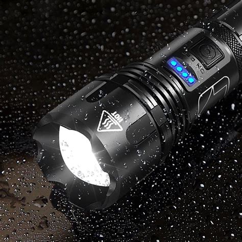 Waterproof Usb Rechargeable Glare Flashlight