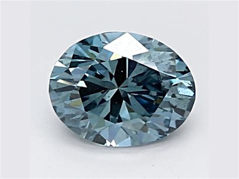 Ct Deep Blue Oval Lab Grown Diamond Si Clarity Igi Certified