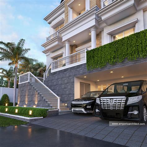 Desain Tampak Detail Depan Rumah Klasik Modern 35 Lantai Bapak Anthony