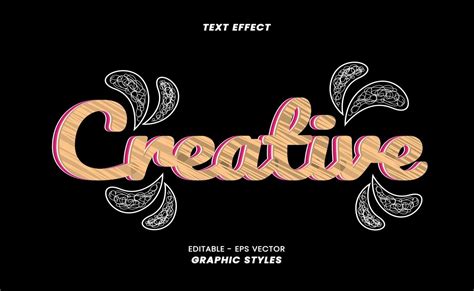 Creative Text Effect with Background. Effects can be used in Graphic Style settings Suitable for ...