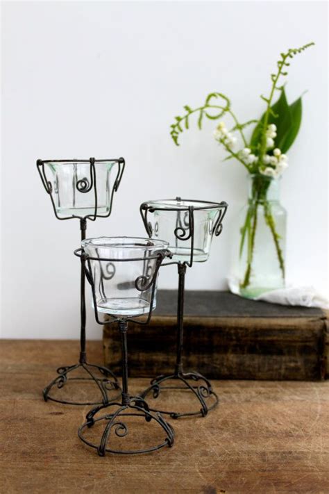 Vintage Set Of 3 Wire Candle Holder Etsy Wire Candle Holder Wire