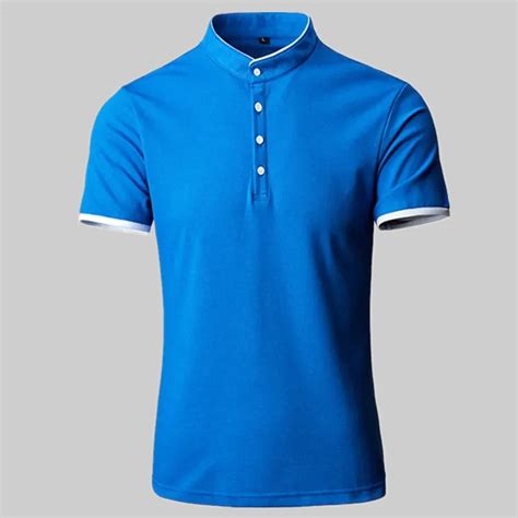 2023 Fashion Brand Polo Shirt Men S Summer Mandarin Collar Slim Fit