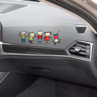 ⋌Happy Family Car Sticker Children Play Decals Car Body Styling Cartoon ...