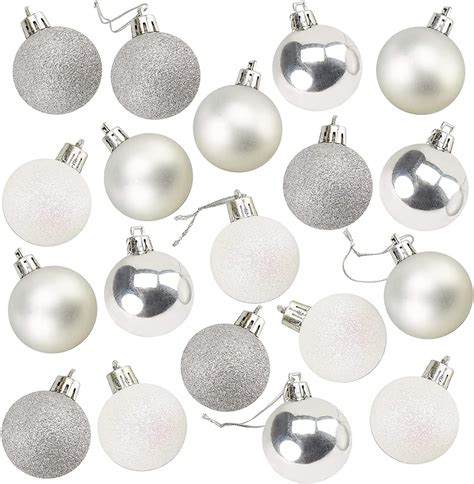 Lot de 48 mini boules de Noël incassables pour sapin de Noël 3