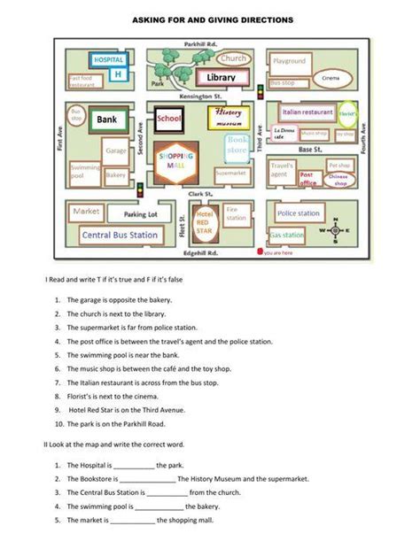 Asking For And Giving Directions Esl Worksheet Ittt