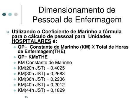 Calculo De Dimensionamento De Enfermagem