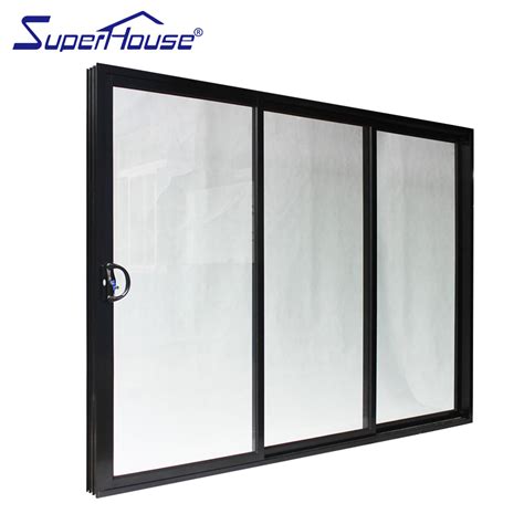 As2047 Standard Aluminum Glazed Lift Sliding Doors Commercial System 3 Panel Partition Doors