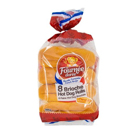 La Fournée dorée Bricohe Hot Dog Rolls 8 pk Monastery