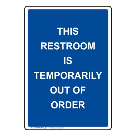 Bathroom Out Of Order Sign Printable