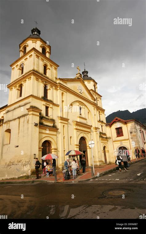 Iglesia De La Candelaria Church In Th Center Of Bogota Colombia