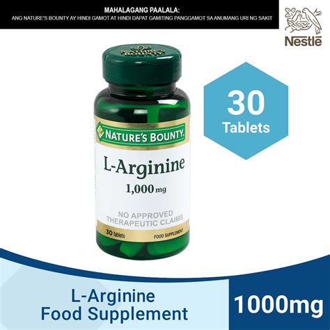 Nature S Bounty L Arginine Food Supplement Mg X Tablets Lazada Ph