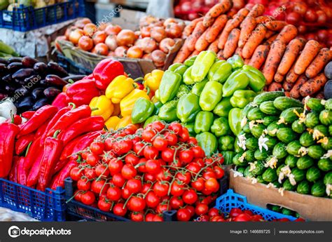 Farmers market. vegetable Market. Fresh vegetables — Stock Photo © ewastudio #146689725