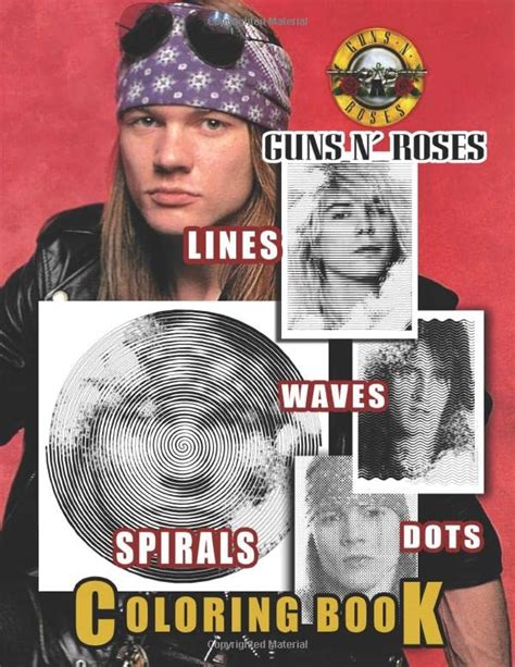 Guns N Roses Dots Lines Spirals Waves Coloring Book A Delightful