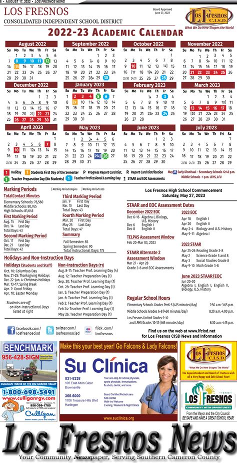 Los Fresnos Cisd Calendar Linea Pamelina