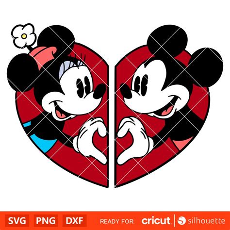 Vintage Valentine Mickey And Minnie Svg Love Svg Valentine’s Day Svg Disney Svg Cricut