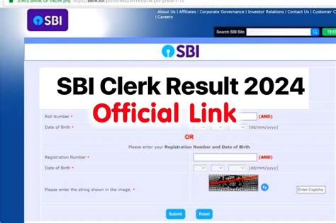 SBI Clerk Result 2024 Check Link OUT Junior Associate Prelims Cut