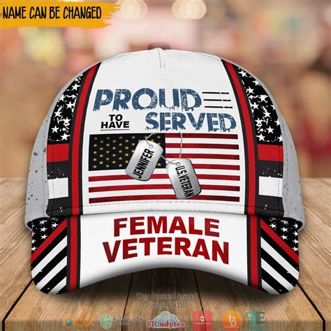 HOT Proud To Have Served Female Veteran Personalized Cap Boxbox