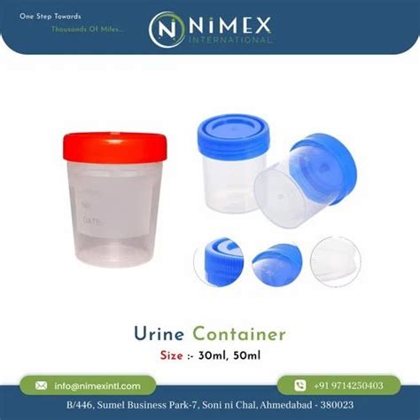 Plastic Urine Sample Container For Medical 20ml At Rs 135piece In Surat