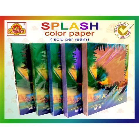 Splash Colored Paper Sold In Ream Andrea Shopee Philippines