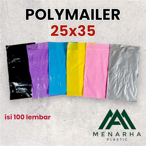 Jual Polymailer Warna 25x35 Isi 100pcs Plastik Packing Murah Amplop