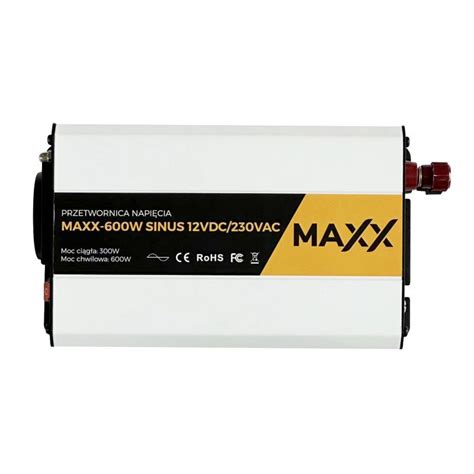 Przetwornica Napięcia SINUS MAXX 600W 12VDC 230VAC 300W 600