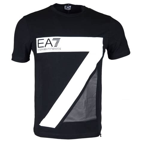 Emporio Armani Ea7 6ypta0 Pj03z Cotton Printed Black White T Shirt