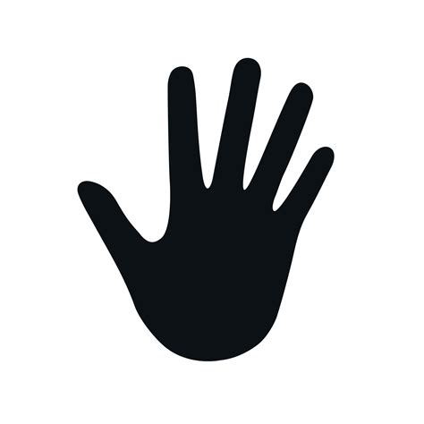 Icono De La Mano Silueta De Mano Humana Vector En Vecteezy