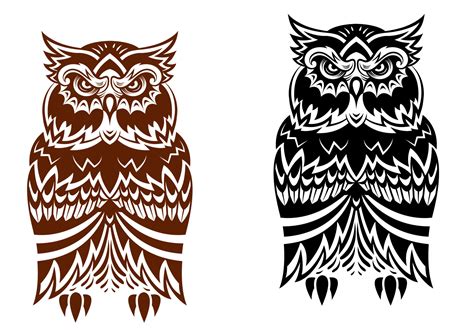 Tribal owl with decorative ornament 11230615 Vector Art at Vecteezy