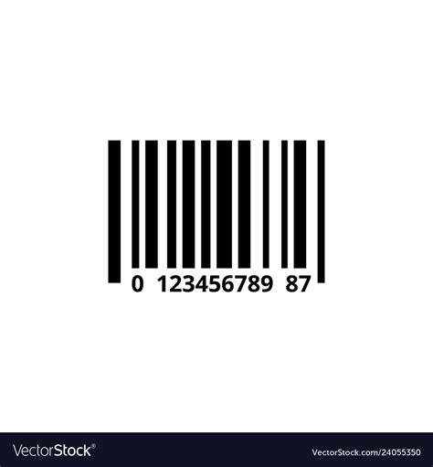 Barcode icon design template isolated Royalty Free Vector