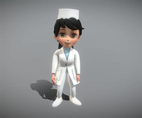 Artstation Cartoon Nurse Game Assets