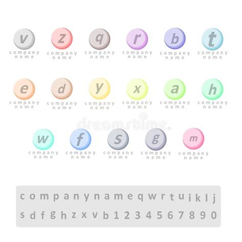 Un Insieme Del Logos Dei Colori Differenti Una Lettera Di Piccoli Punti